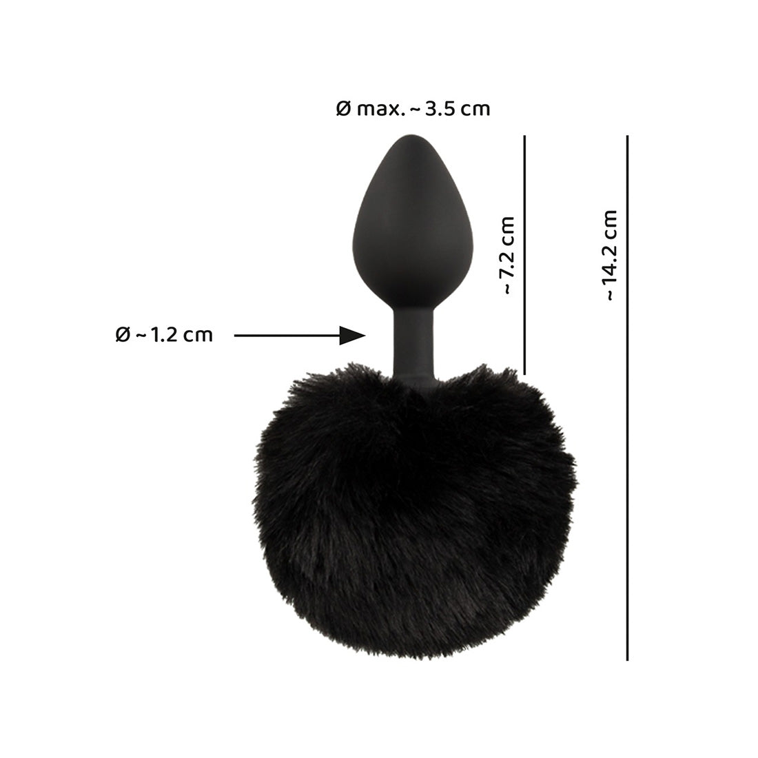 Fluffy Plug Black - M