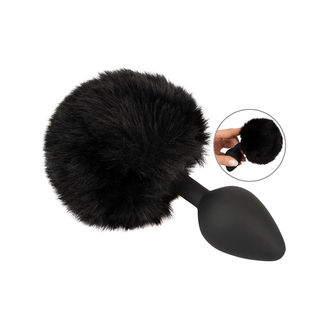 Fluffy Plug Black - M