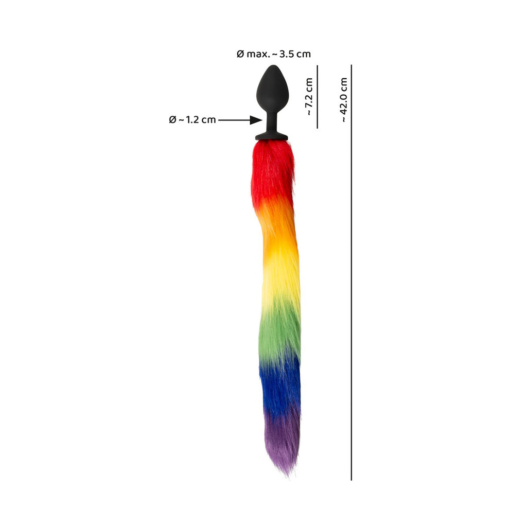 Cauda Fluffy Plug Rainbow