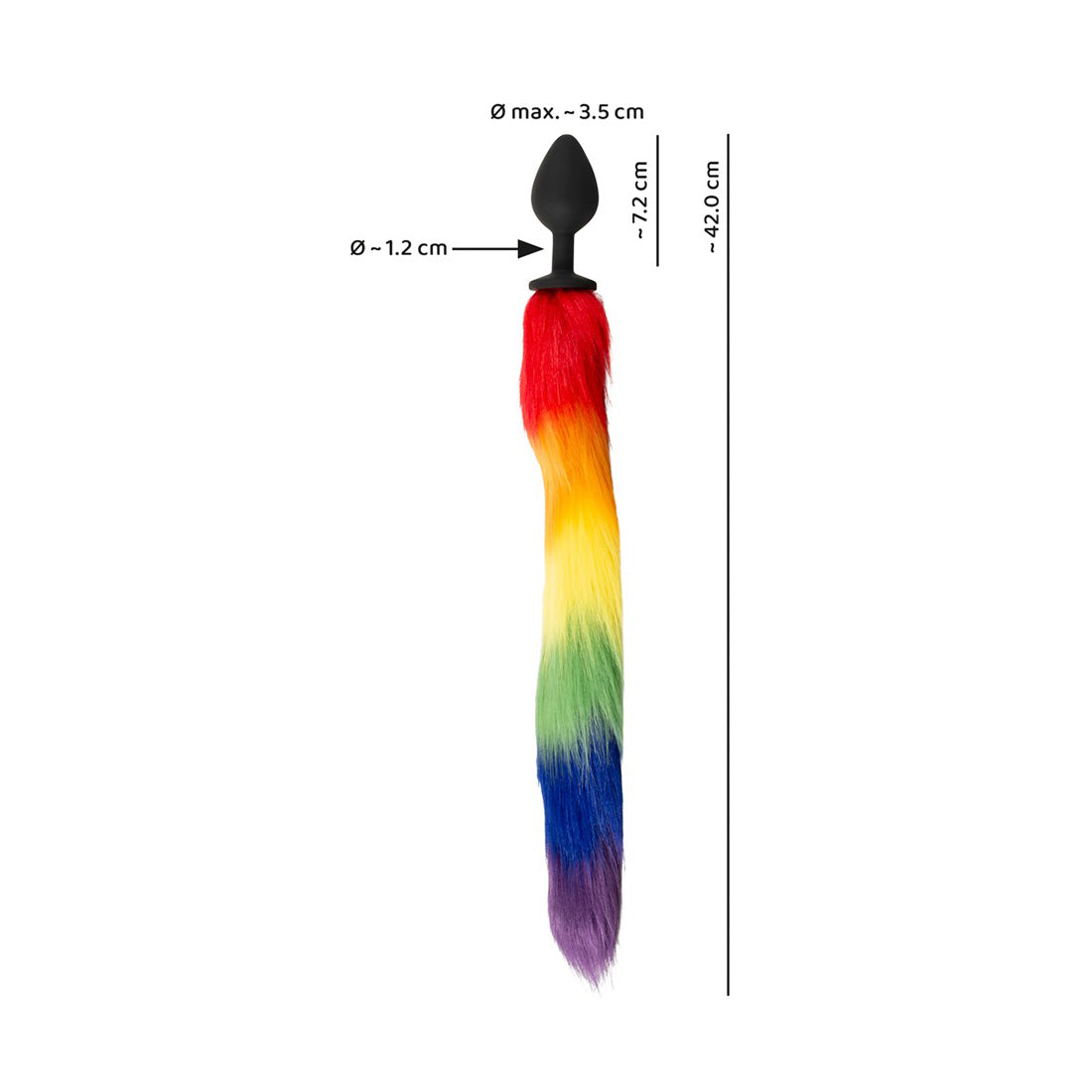 Cauda Fluffy Plug Rainbow