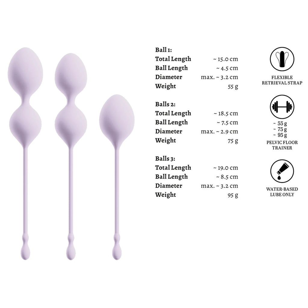 Kit de Bolas de Ben Wa em Silicone ELORIN Love Ball (3 Unidades)