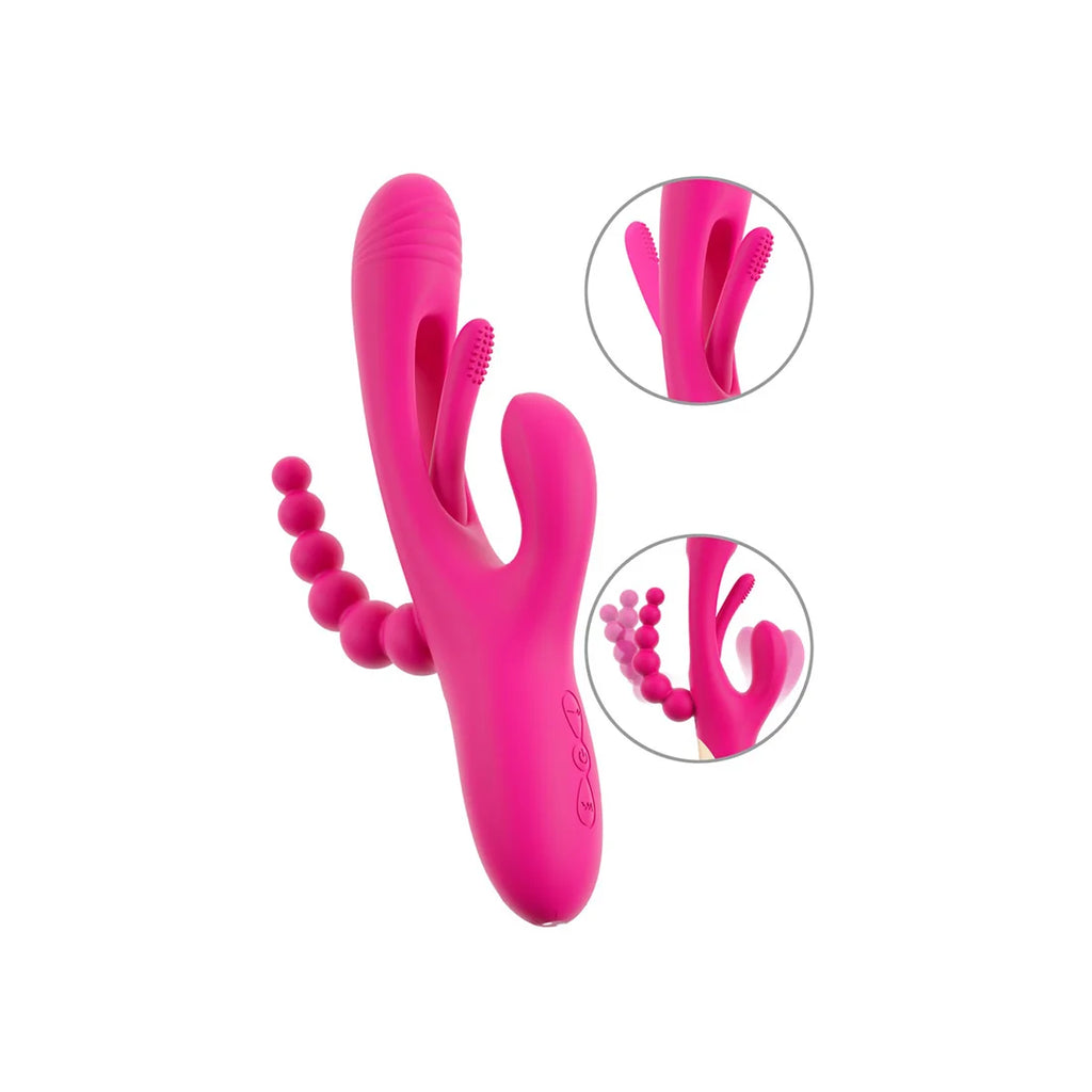 Vibrador Triplo Com Língua