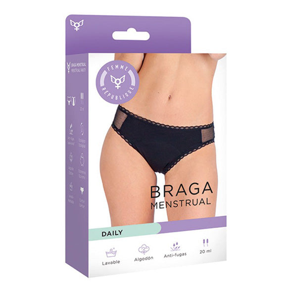CUECA MENSTRUAL PRETO DAILY