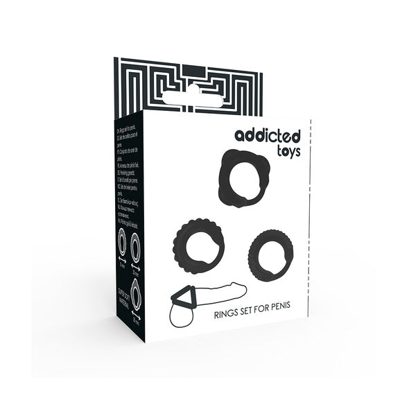 Kit 3 Anéis Penianos Preto