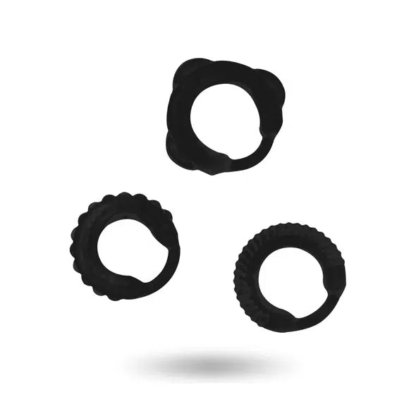 Kit 3 Anéis Penianos Preto