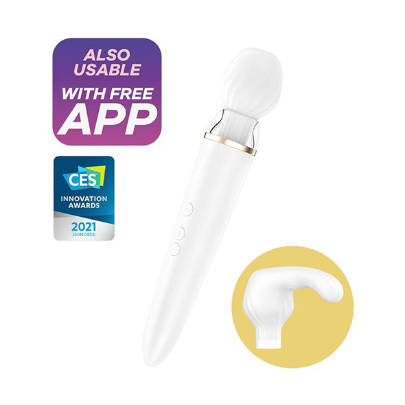 Double Wand-er App Satisfyer - Branco