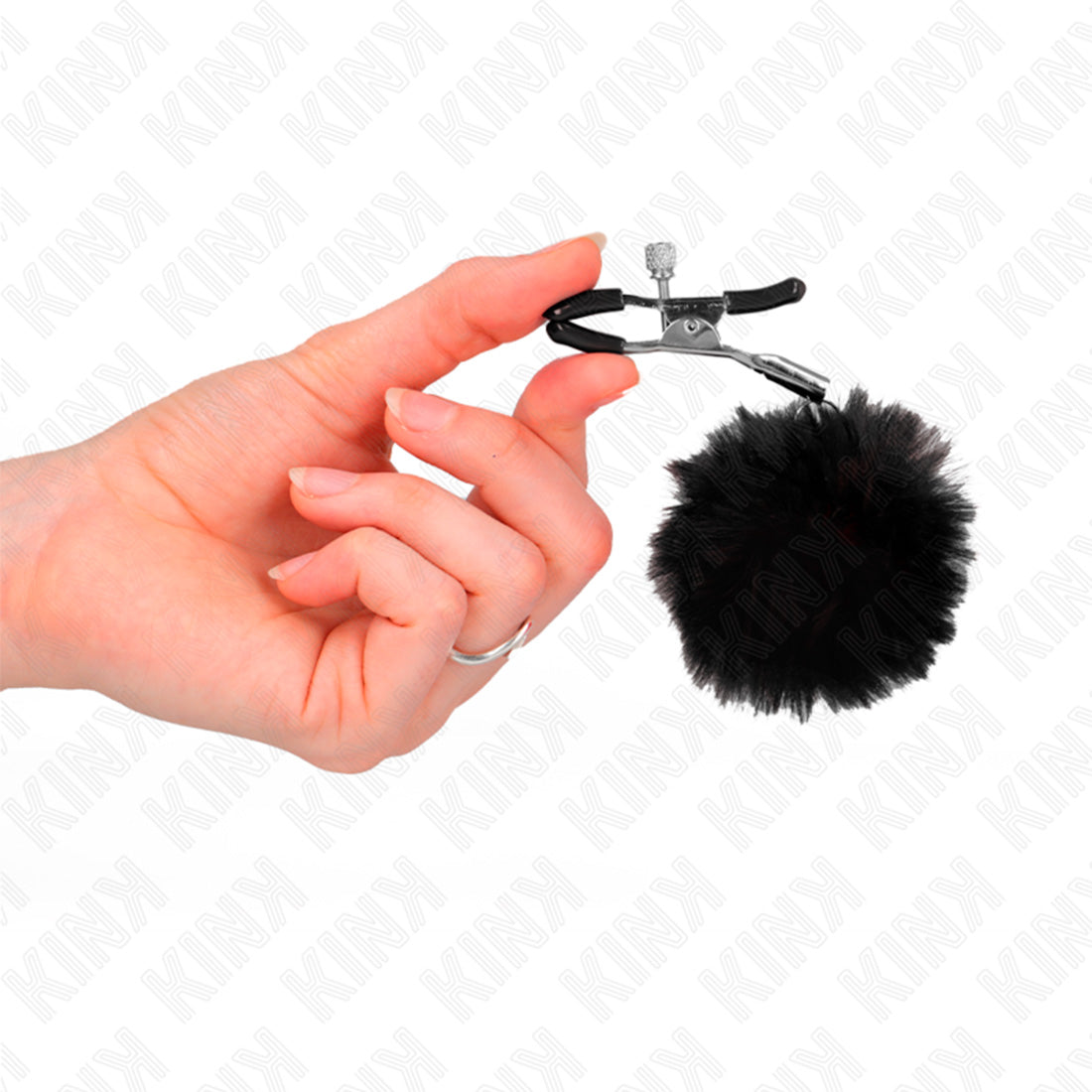 Pinças Para Mamilos Com Pompom Preto