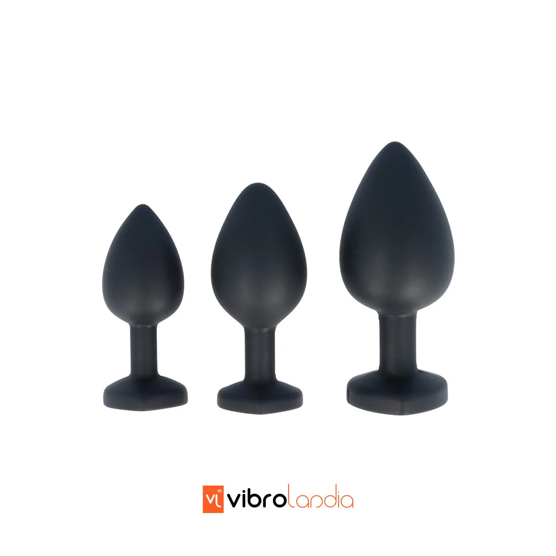 Kit de 3 Plugs de Silicone Corazón