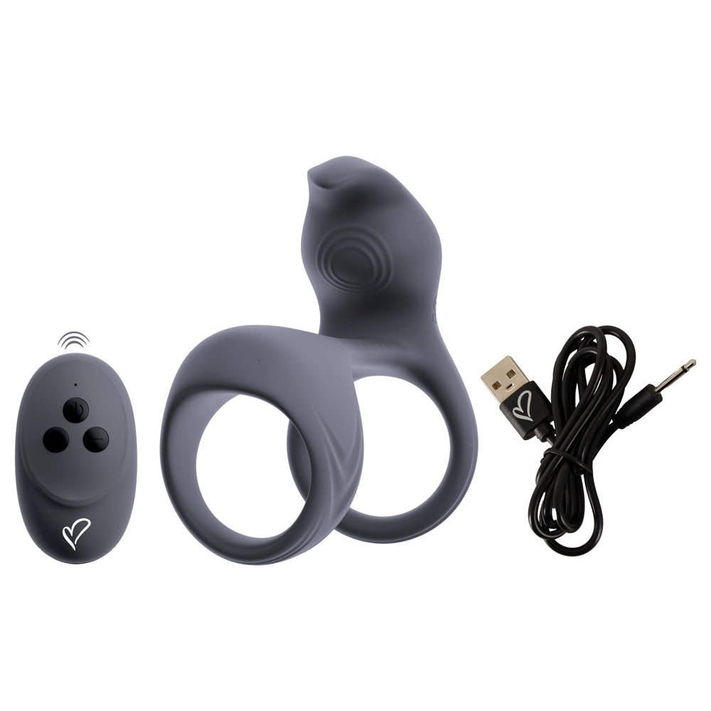 Anel de Pénis e Testículos Vibratório com Comando