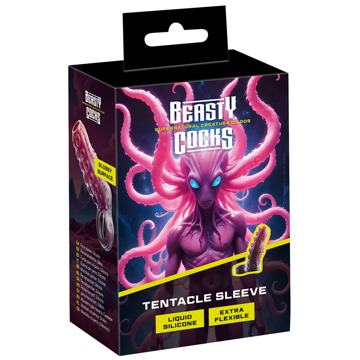 Capa Peniana Aberta com Anel Escrotal Tentacle Sleeve