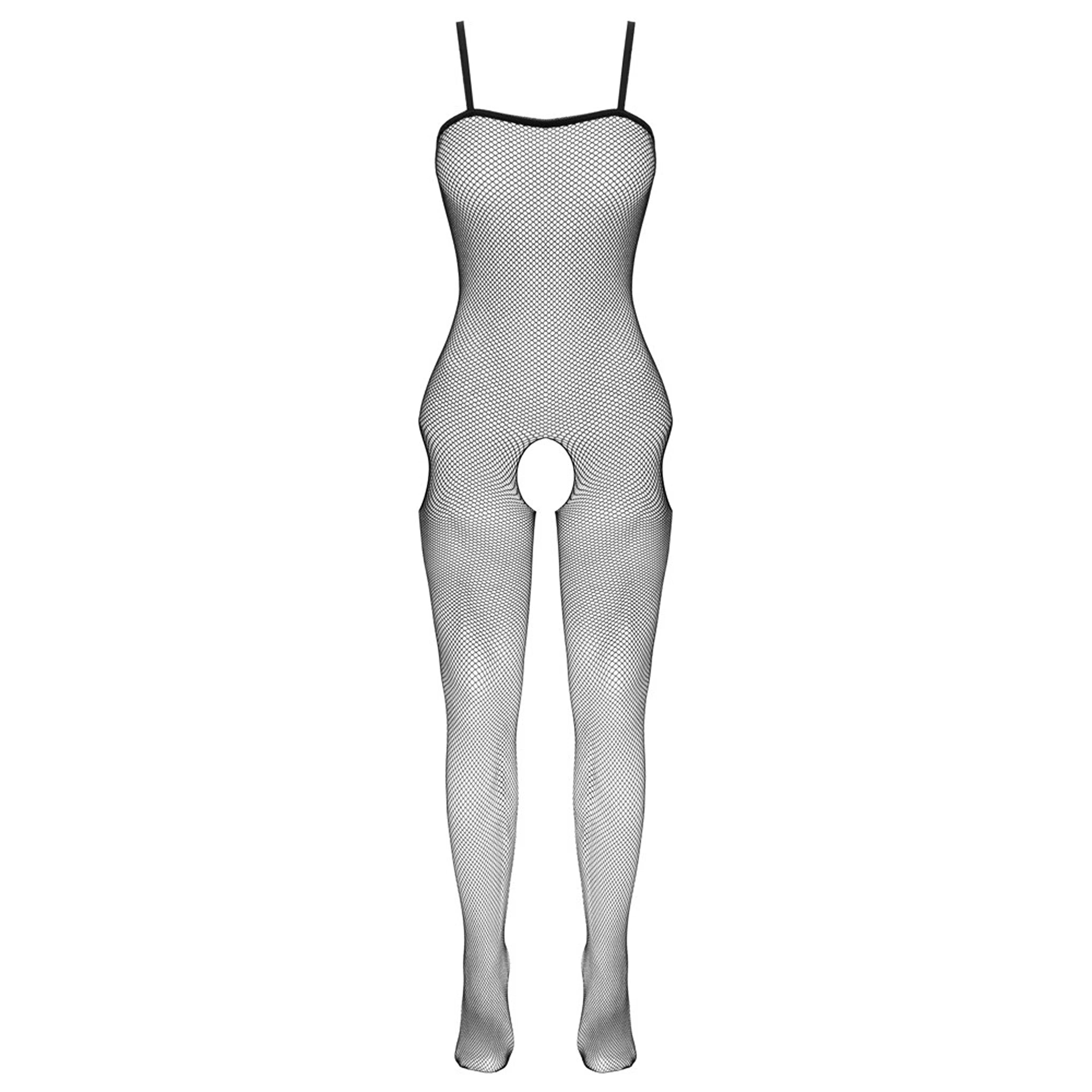 Catsuit de Rede Sem Costuras com Aberturas nas Ancas S-L