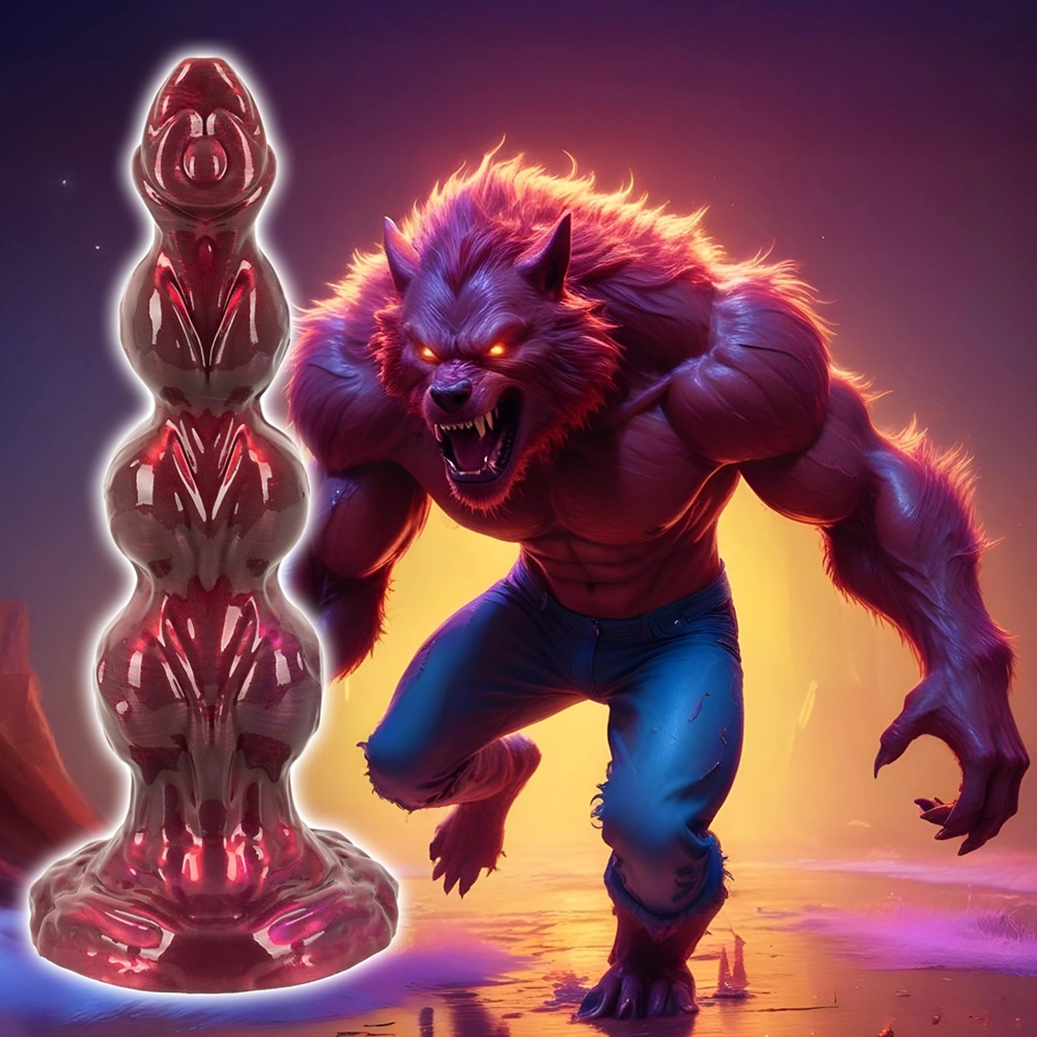 Dildo de Fantasia com ventosa Werewolf Willie