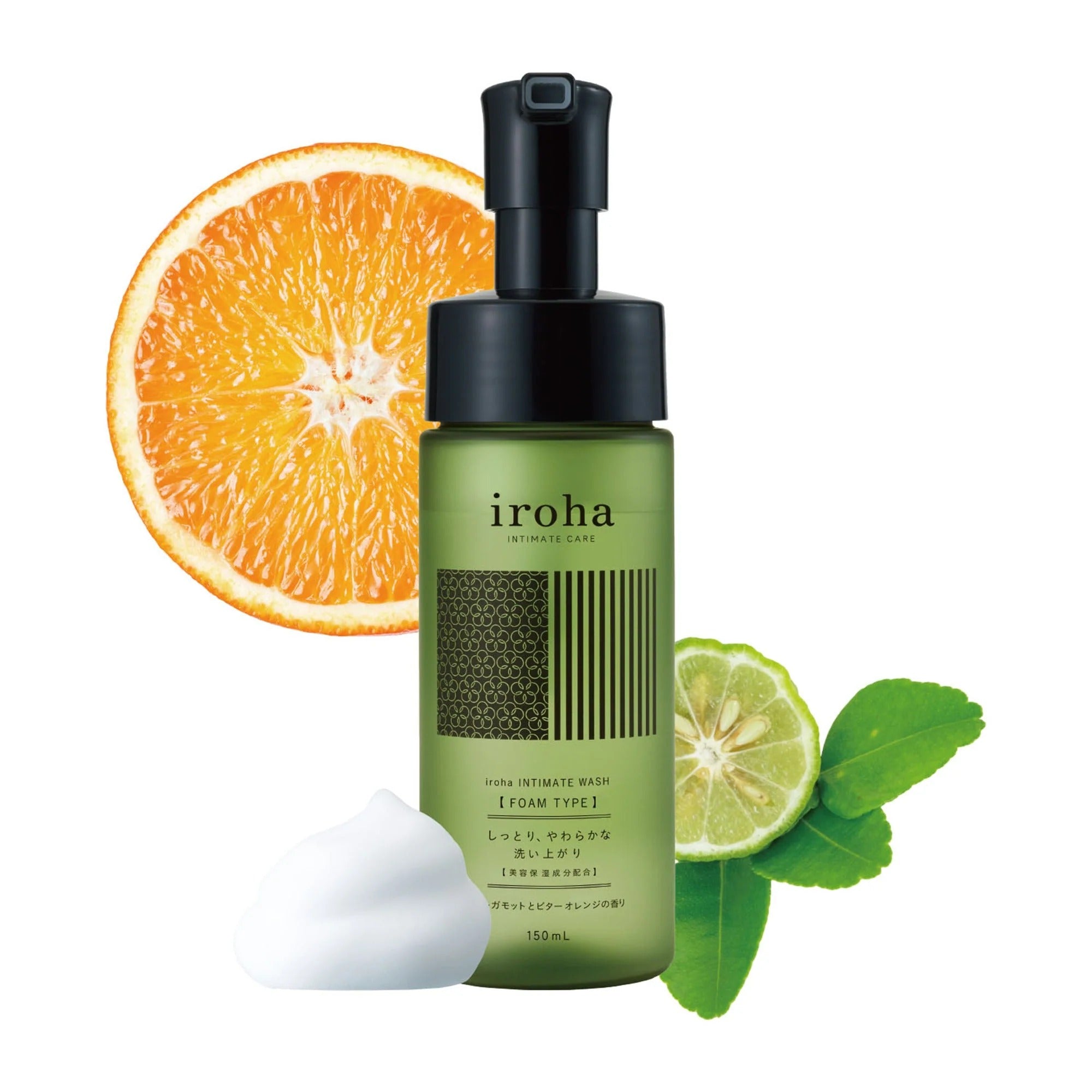 Espuma de Lavagem Íntima iroha Bergamot & Bitter Orange - 150ml