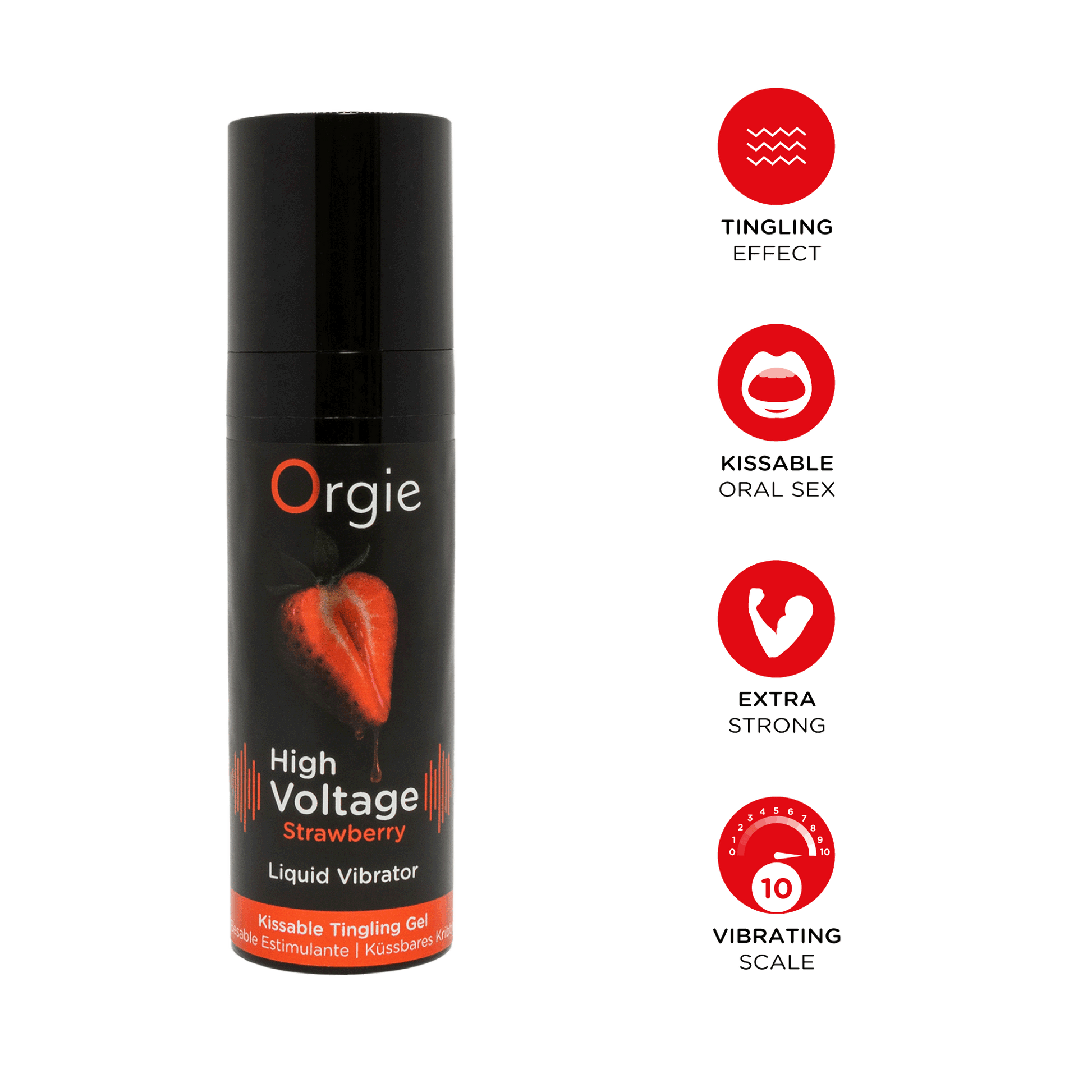 Vibrador Líquido Orgie High Voltage - Morango