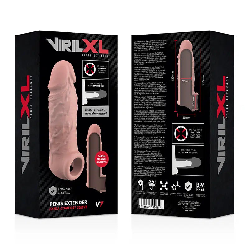 Manga Extensora de Pénis V7 VIRILXL - Natural
