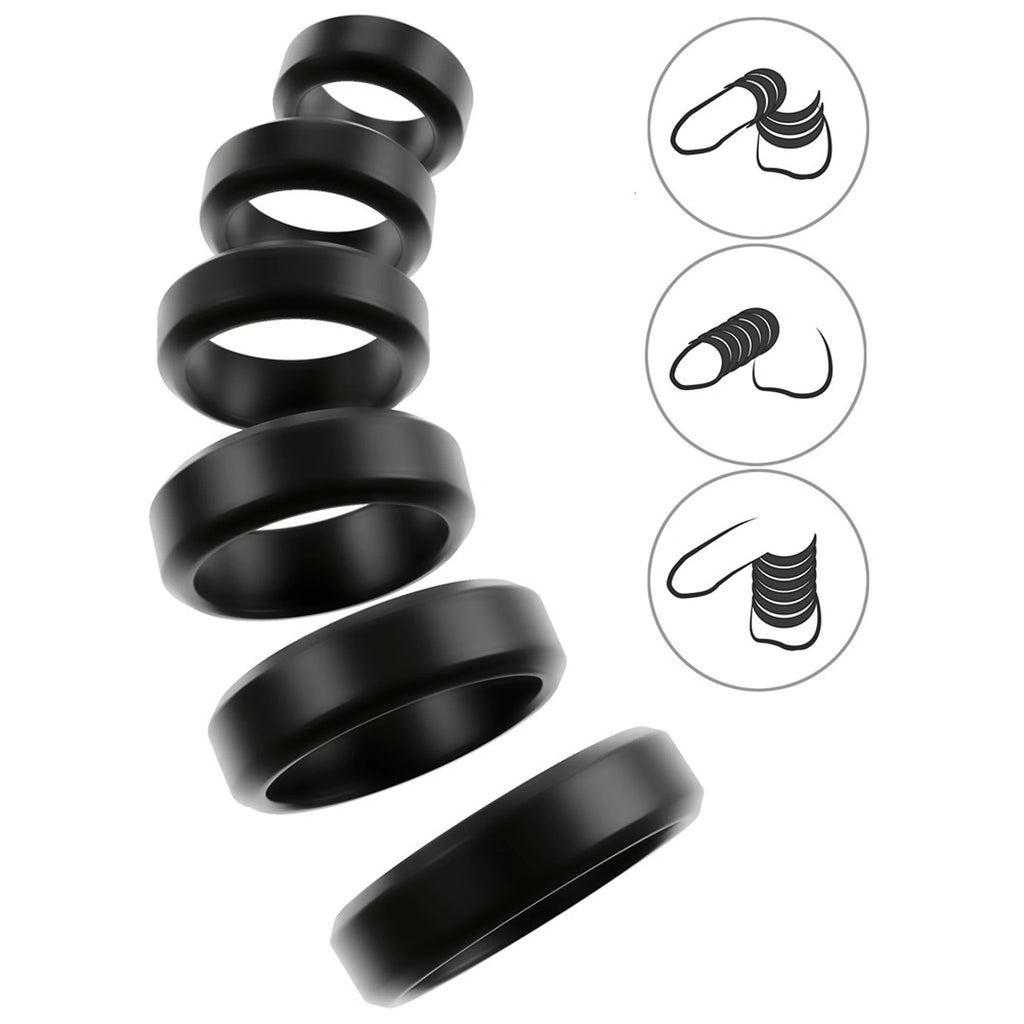 Kit de Anéis Penianos Elásticos com 6 Tamanhos