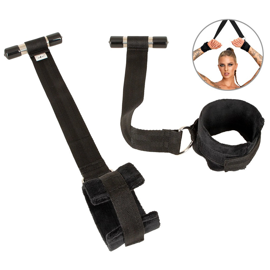 Kit de Bondage para Porta com Algemas Almofadadas