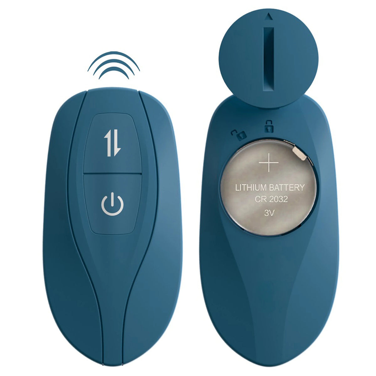 Kit Strap-On e Arnês Ajustável Azul com Vibrador Rabbit de Vaivém