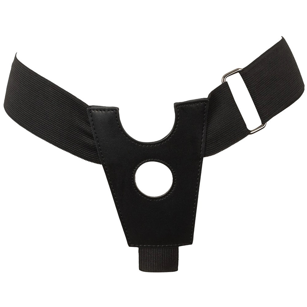 Kit Strap-On e Arnês Ajustável Azul com Vibrador Rabbit de Vaivém