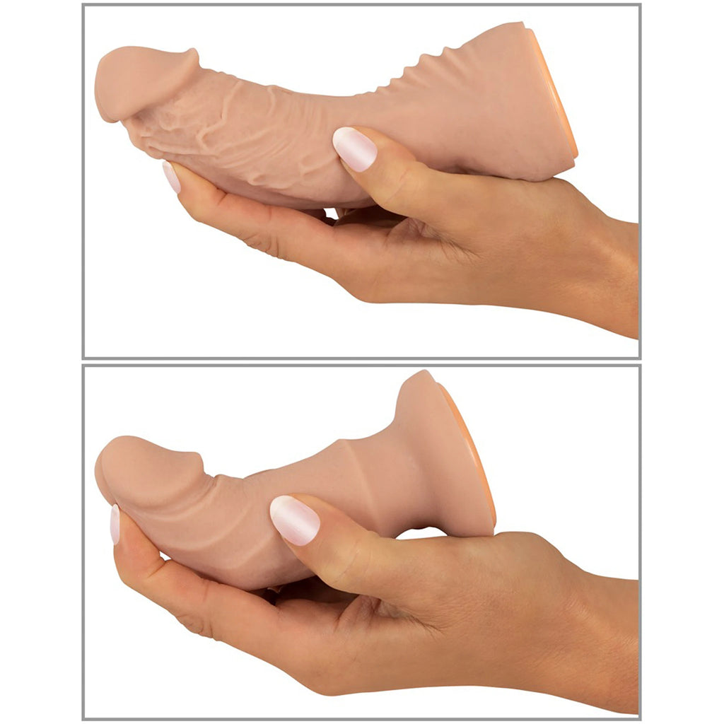 Kit Strap-On Arnês Ajustável Bege com Vibrador e 2 Dildos
