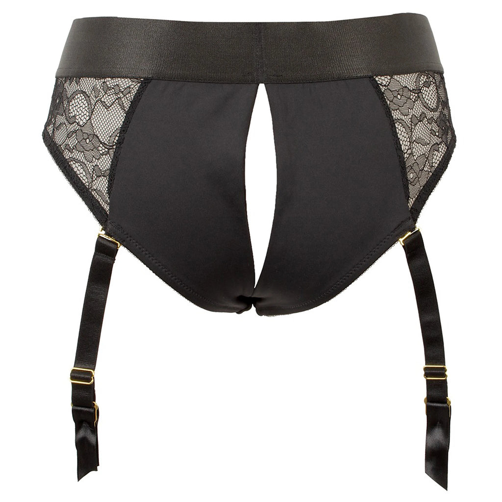 Kit Strap-On Cueca de Ligas Preta com Dildo