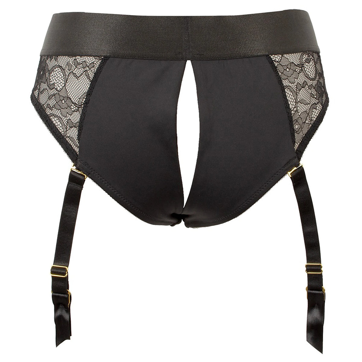 Kit Strap-On Cueca de Ligas Preta com Dildo