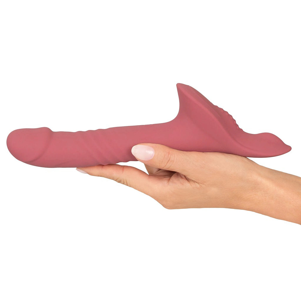 Kit Strap-On Tanga Rosa com Vibrador de Vaivém e Comando