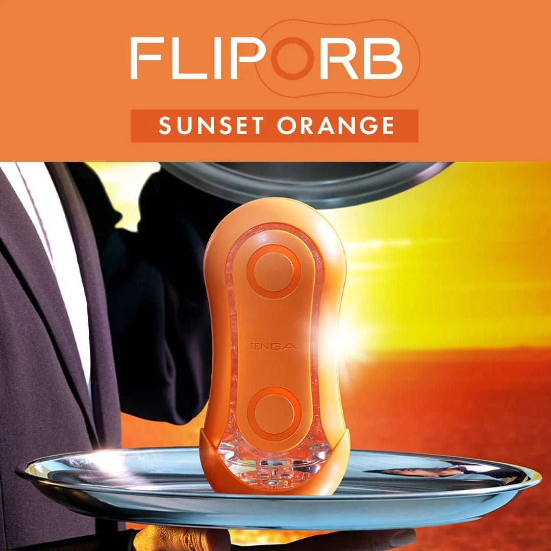 Masturbador Reutilizável TENGA Flip Orb Sunset Orange