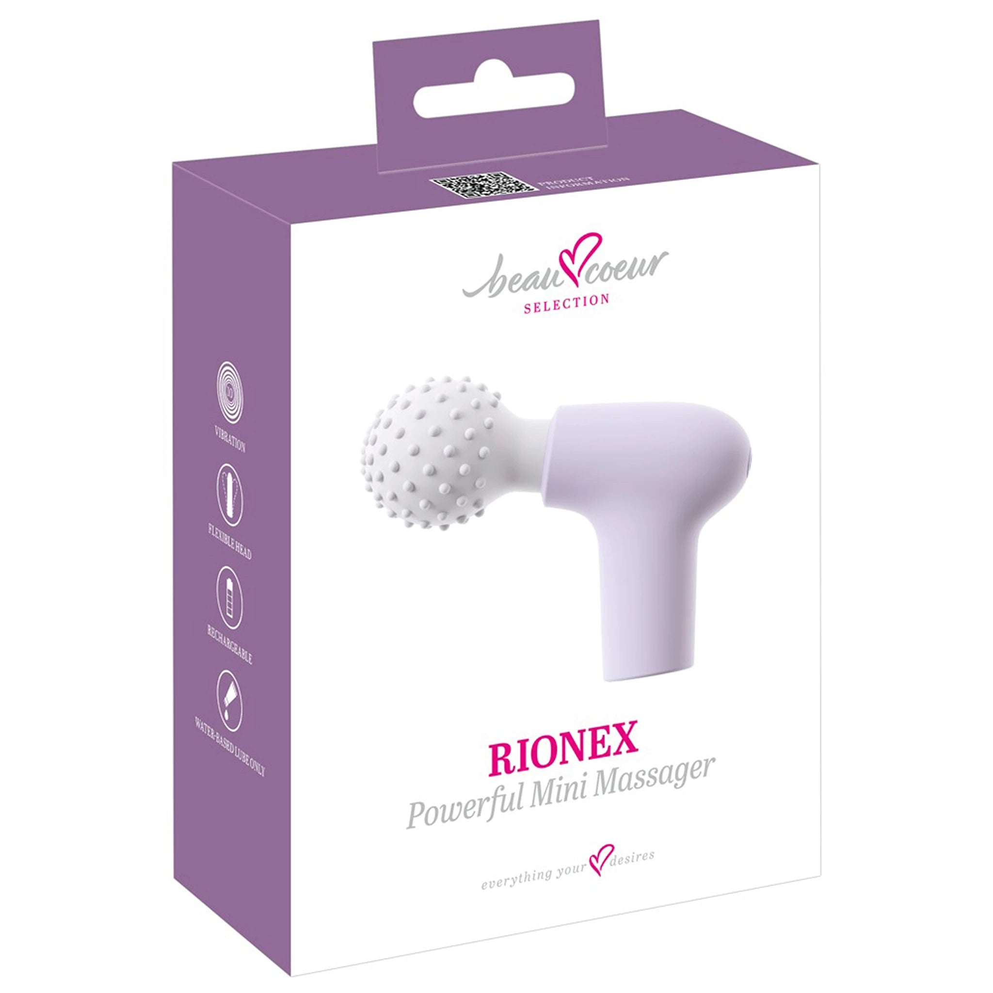 Mini Vibrador Massajador Tipo Pistola em Silicone Roxo (11,1 cm)