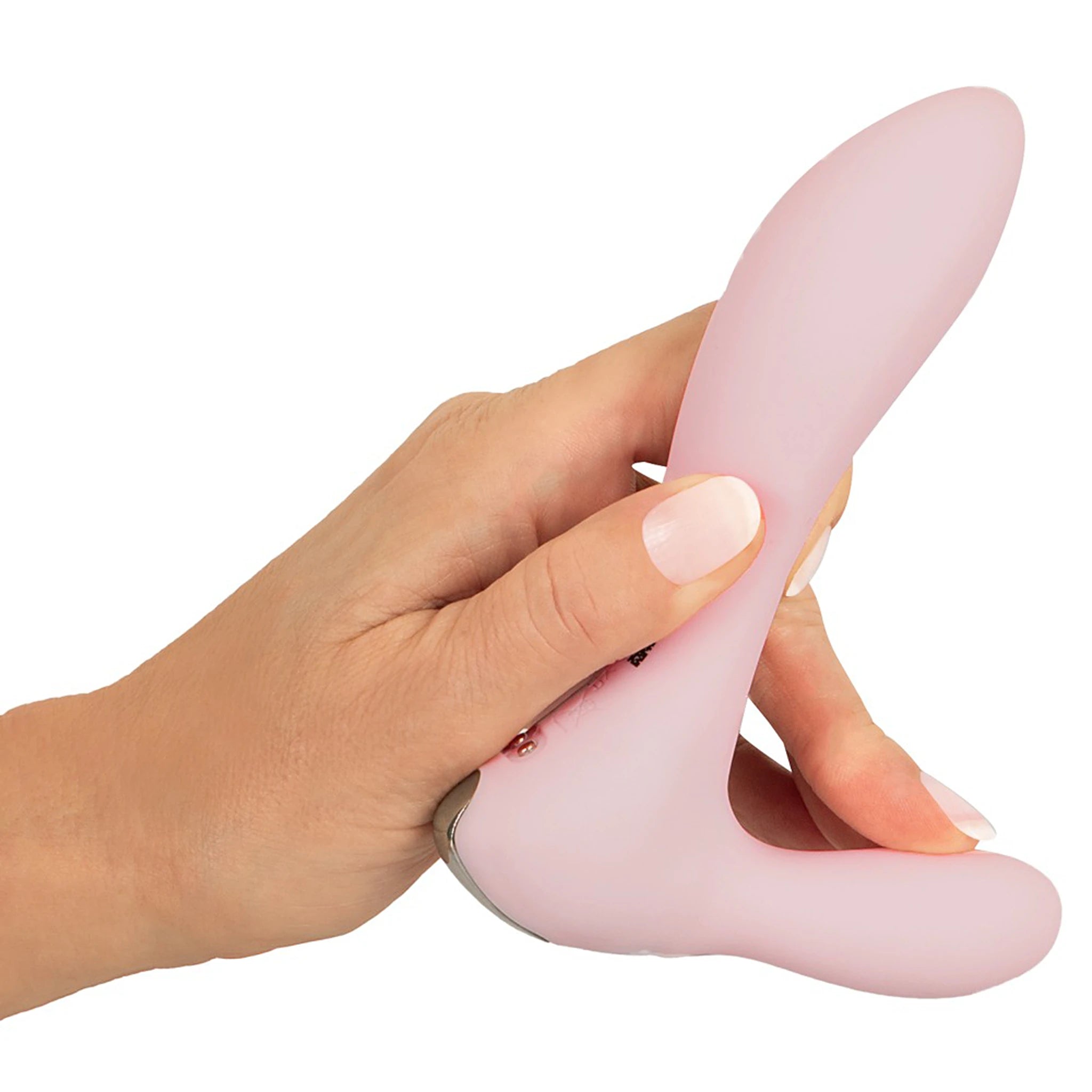 Mini Vibrador Rabbit de Silicone com Dupla Estimulação Rosa (14 cm)