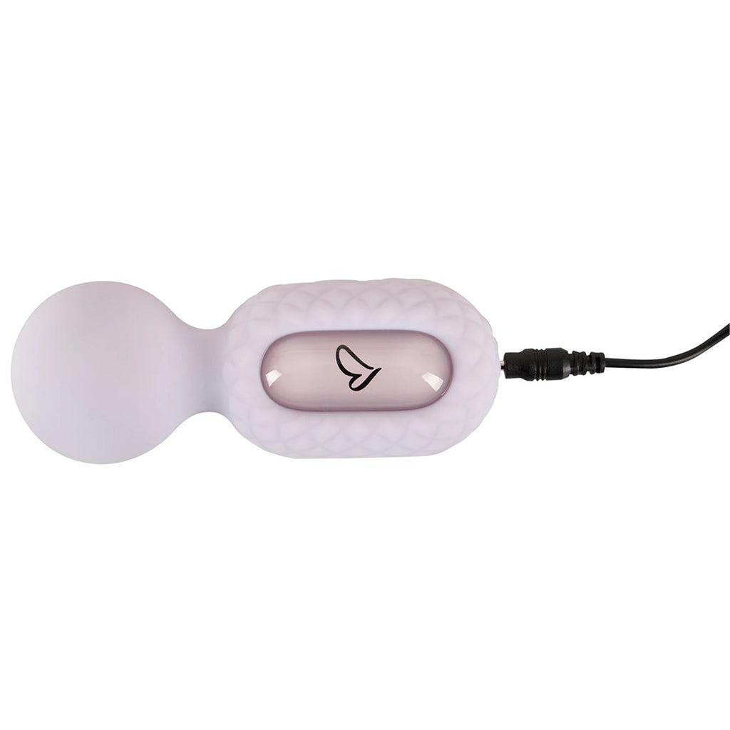 Mini Vibrador Massajador Wand de Silicone Roxo (11,4 cm)