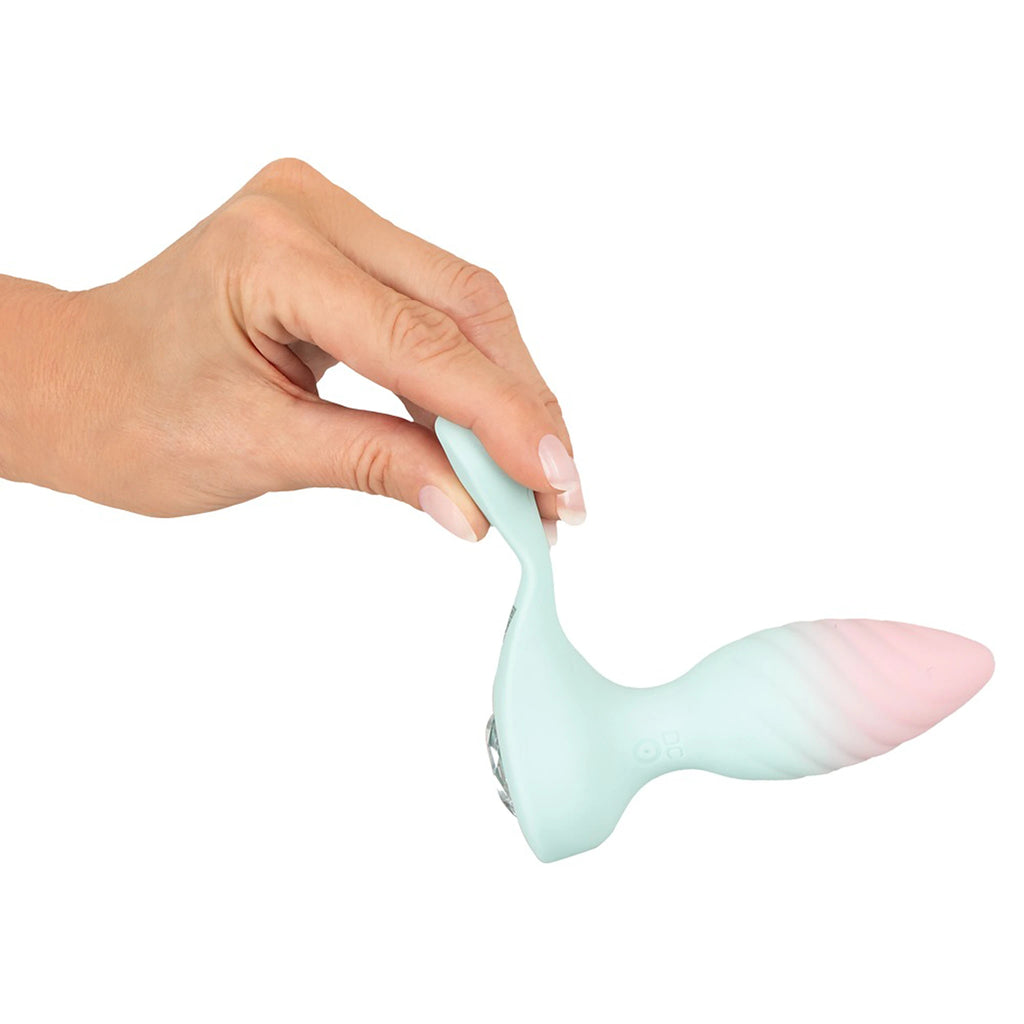Plug Anal Vibratório de Silicone com Estimulador Perineal e Comando