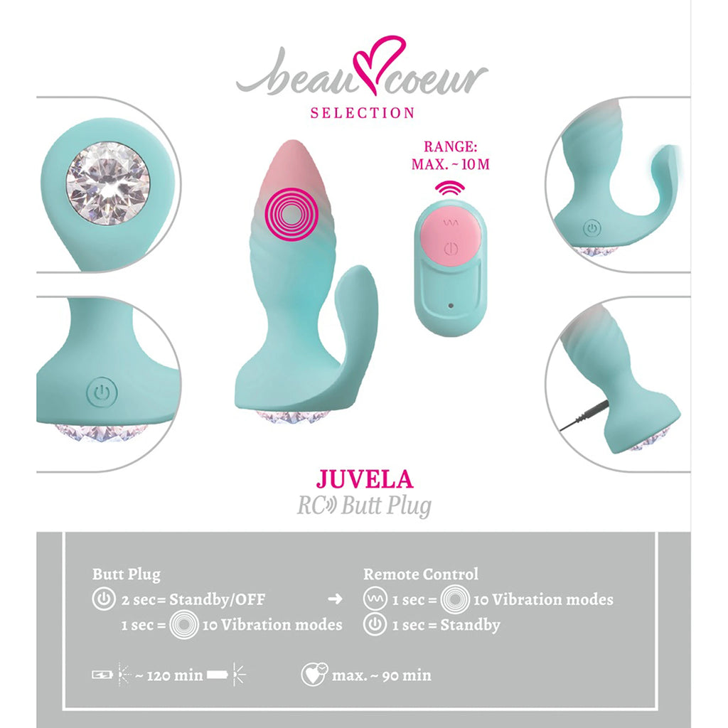 Plug Anal Vibratório de Silicone com Estimulador Perineal e Comando