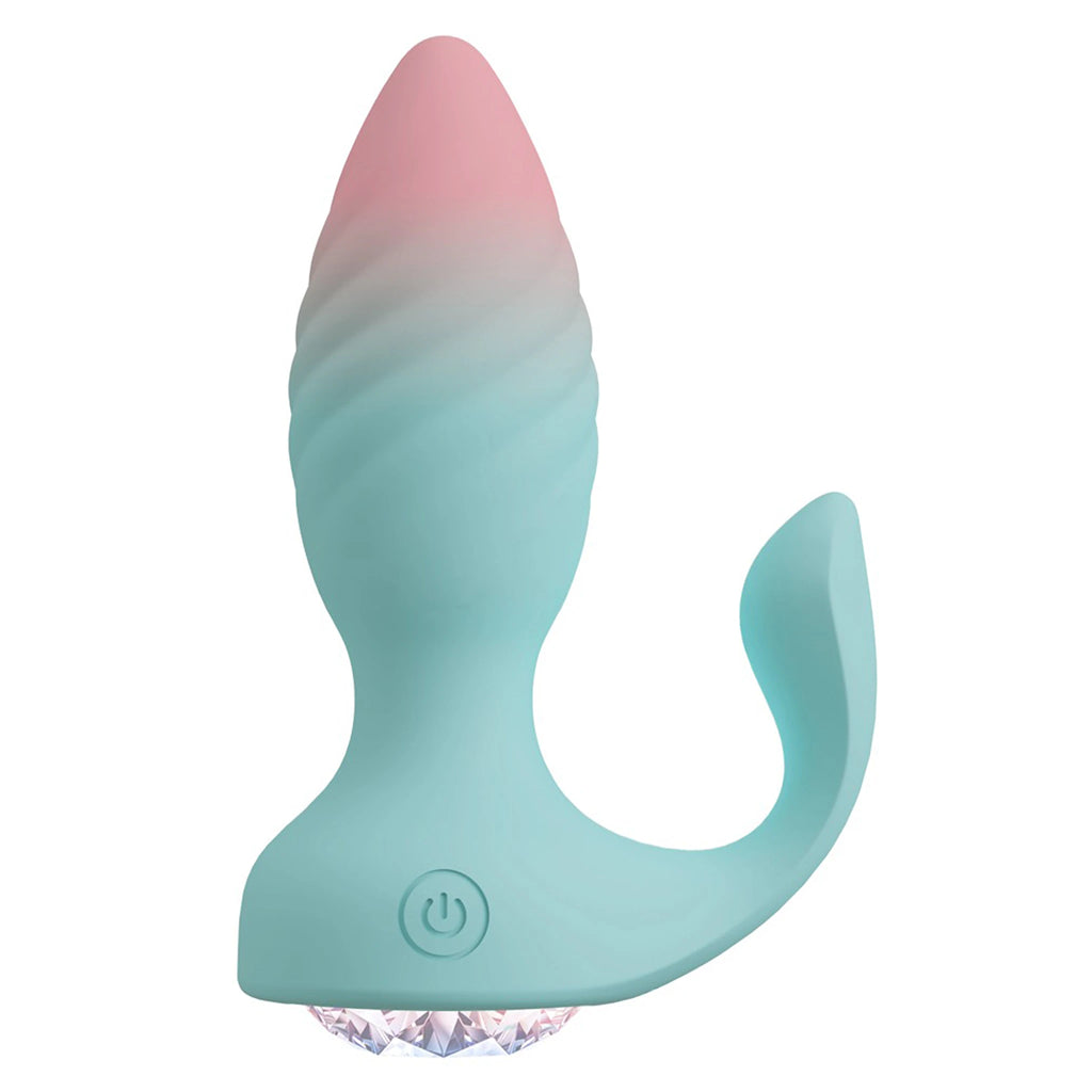 Plug Anal Vibratório de Silicone com Estimulador Perineal e Comando
