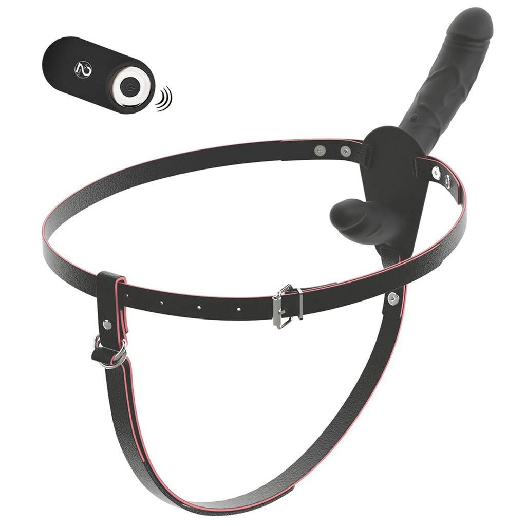 Strap-On Duplo Vibratório com Comando à Distância