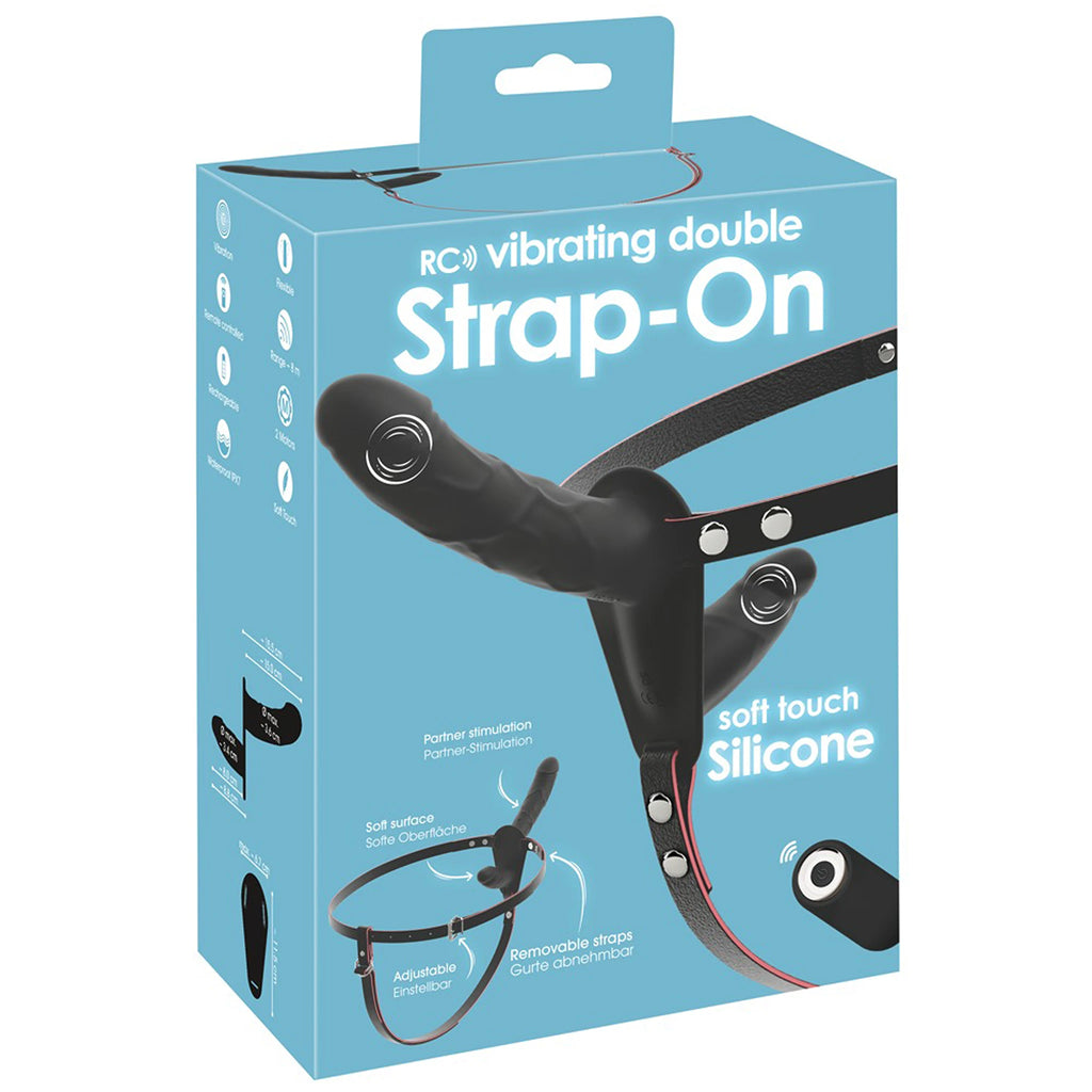 Strap-On Duplo Vibratório com Comando à Distância