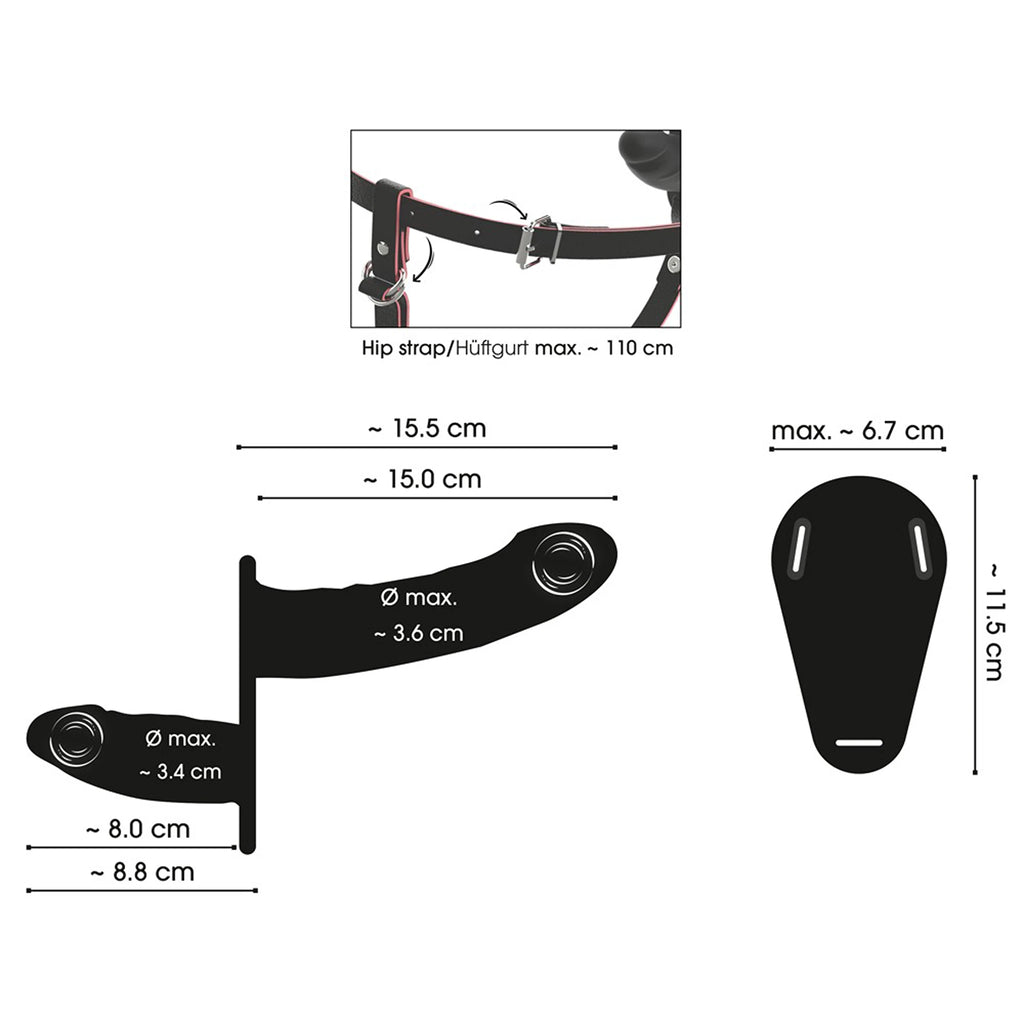 Strap-On Duplo Vibratório com Comando à Distância