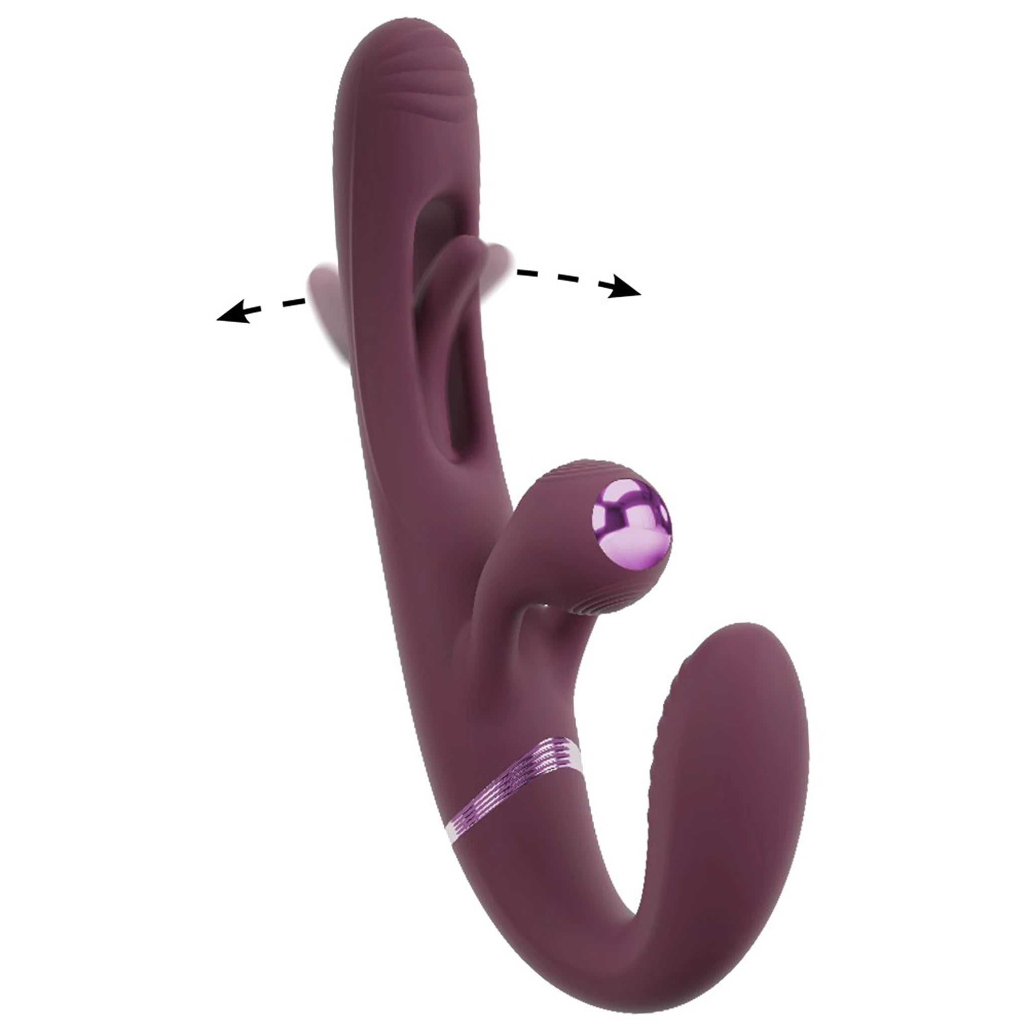 Vibrador Strap-on Sem Alças com Estimulação Dupla e Comando
