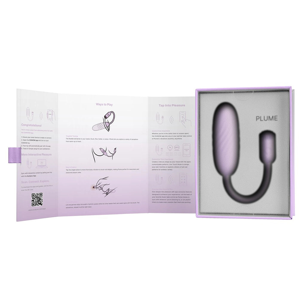 Vibrador Bala com Escova Flexível SVAKOM Plume (Com App)