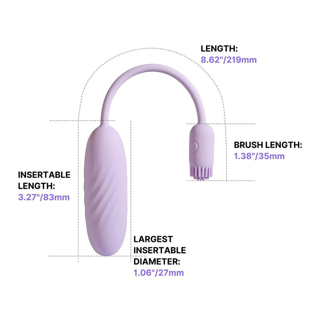 Vibrador Bala com Escova Flexível SVAKOM Plume (Com App)