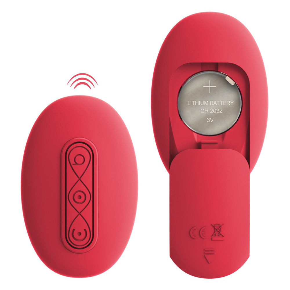 Vibrador Clitoriano Vermelho com Cinto de Renda e Comando à Distância