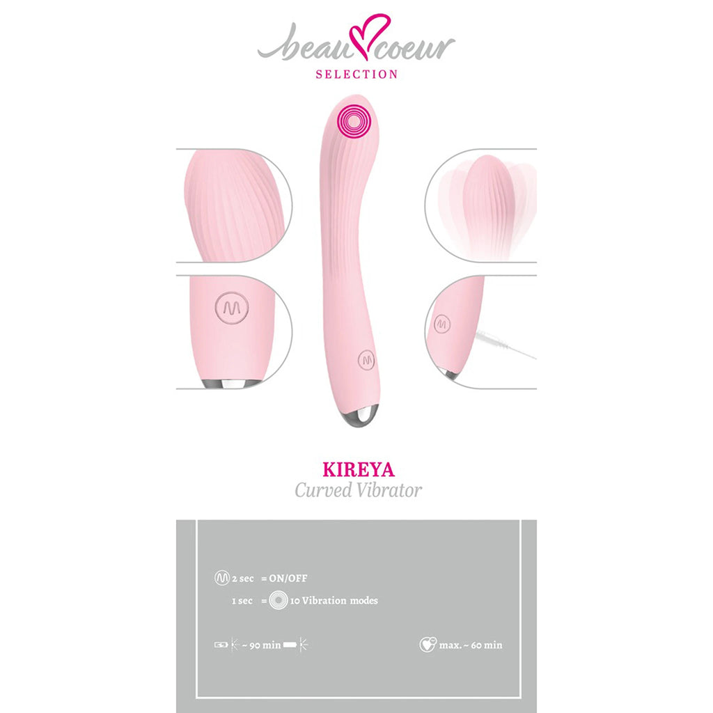 Vibrador Curvo Kireya com Textura Estimulante