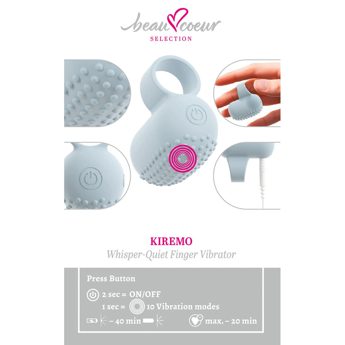 Vibrador de Dedo Recarregável KIREMO