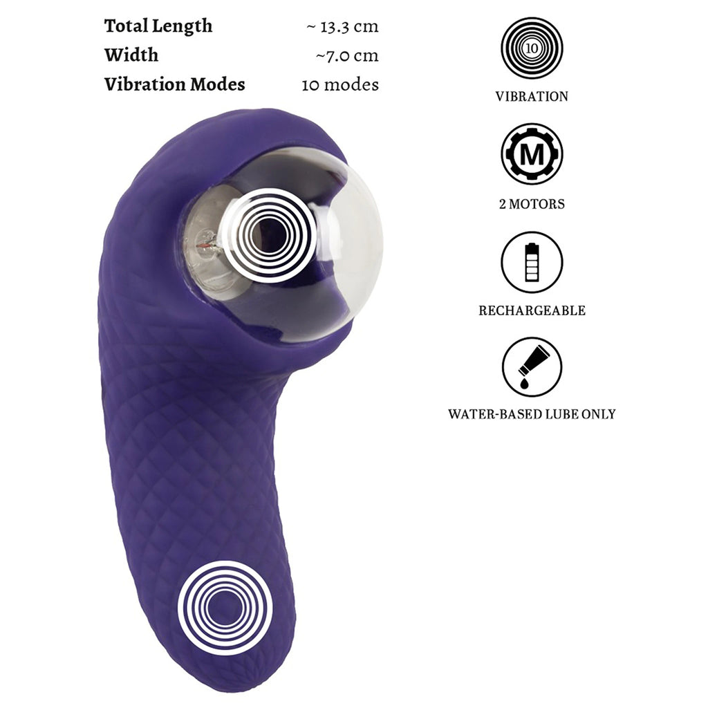 Vibrador Duplo com Esfera de Plasma e Silicone