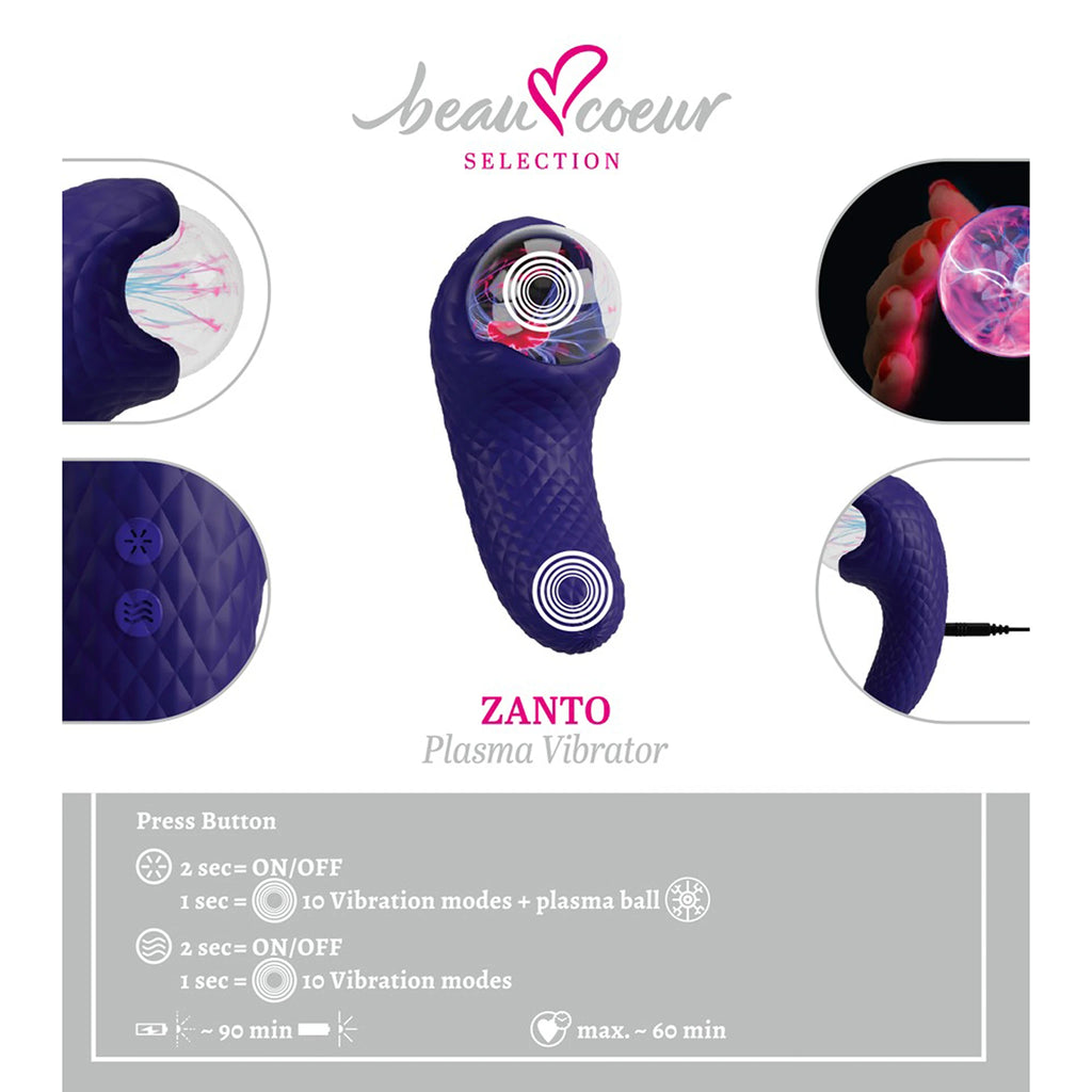 Vibrador Duplo com Esfera de Plasma e Silicone