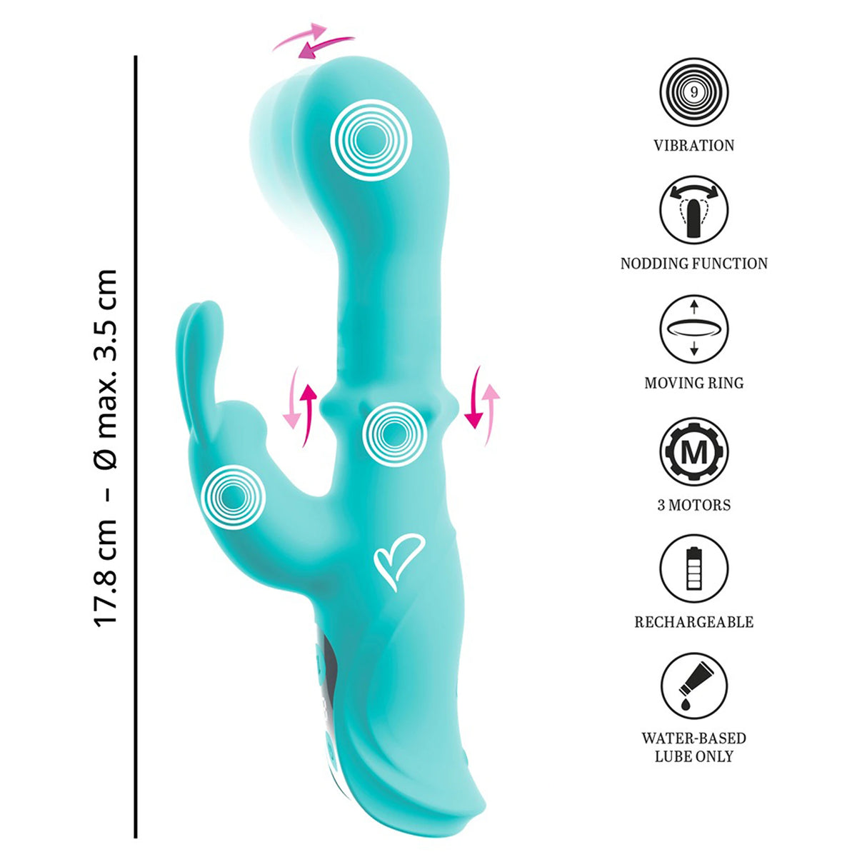 Vibrador Rabbit com Anel Deslizante ORIVEN