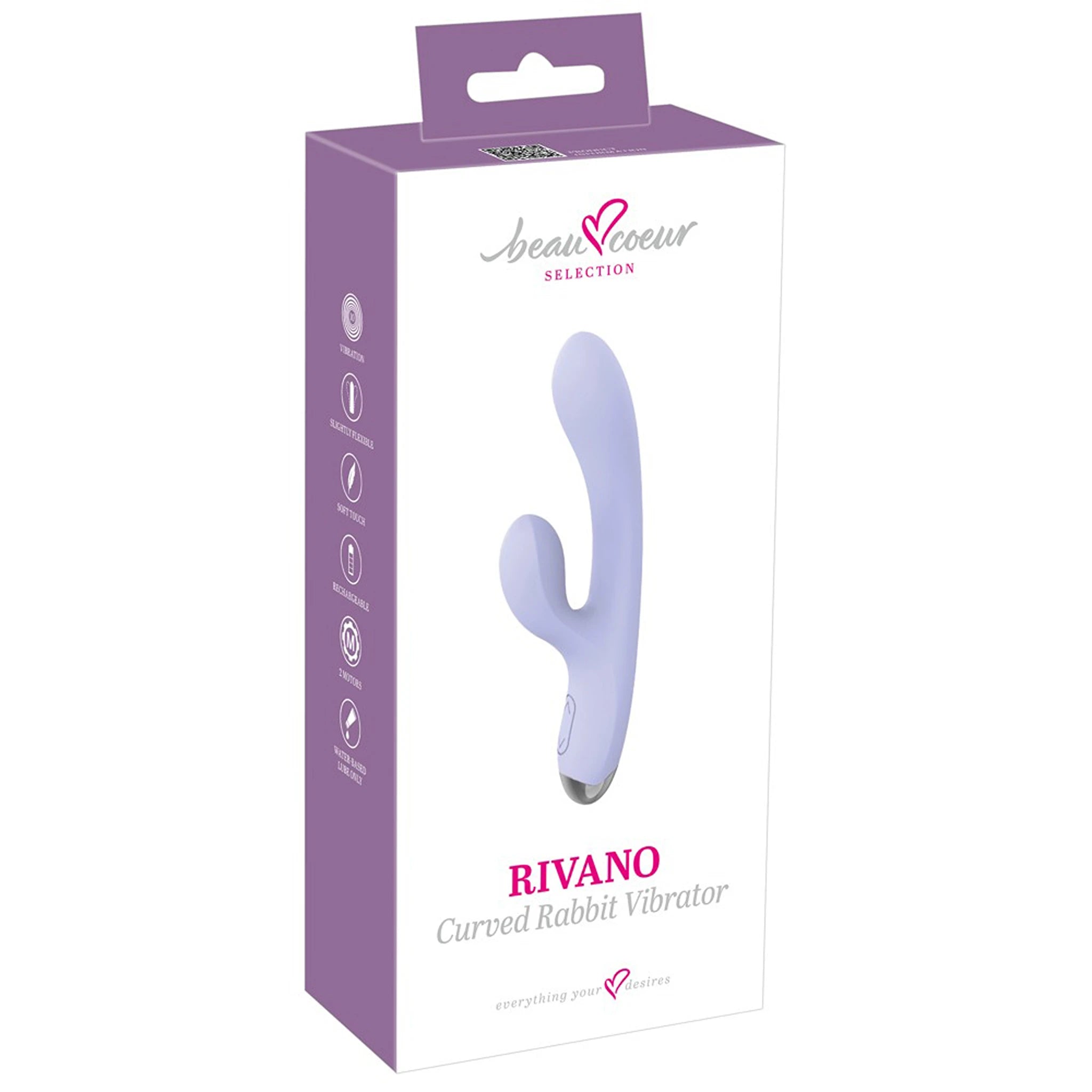 Vibrador Rabbit Curvo Rivano com Motores Independentes