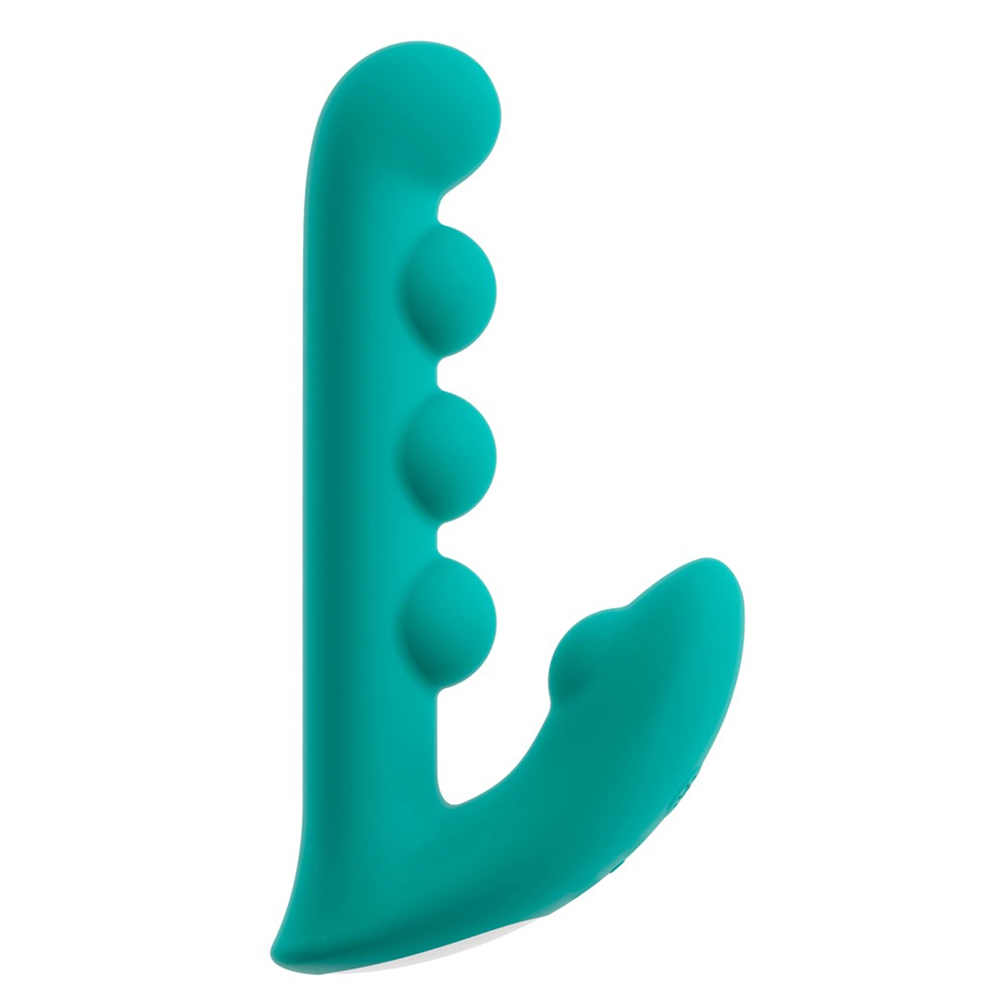 Vibrador Rabbit de Esferas em Silicone Turquesa (17 cm)