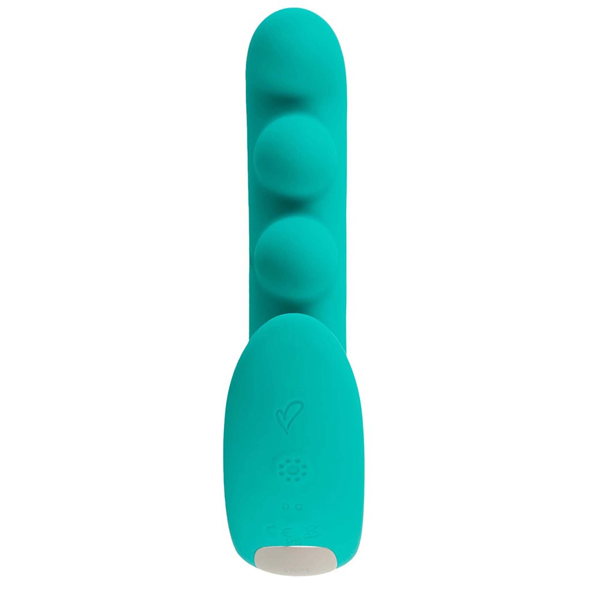 Vibrador Rabbit de Esferas em Silicone Turquesa (17 cm)