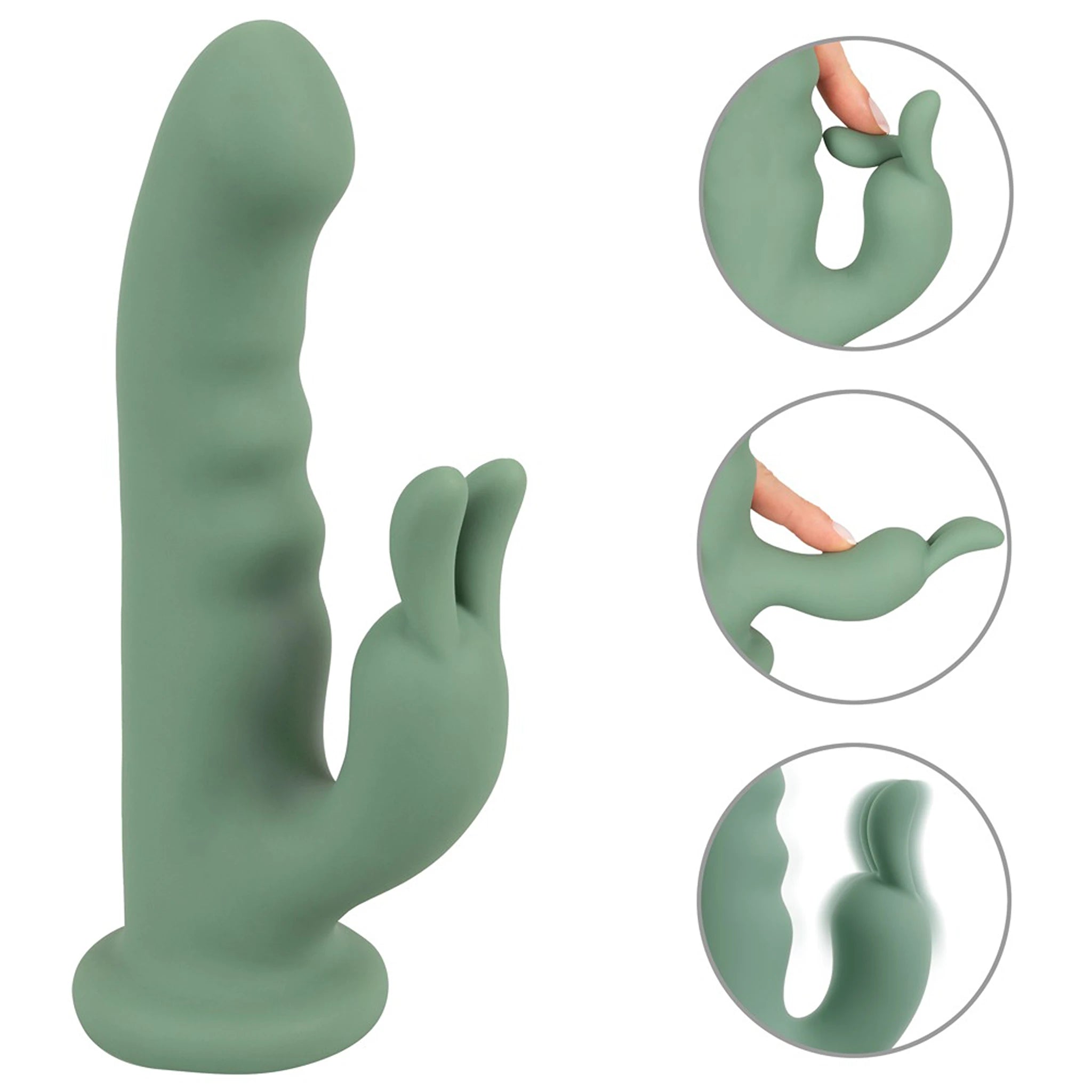 Vibrador Rabbit Rotativo de Silicone com Ventosa